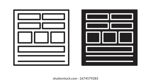 Moodboard Ikone, Vektor, Zeichen und Symbol für Design, Website oder Apps Elemente.
