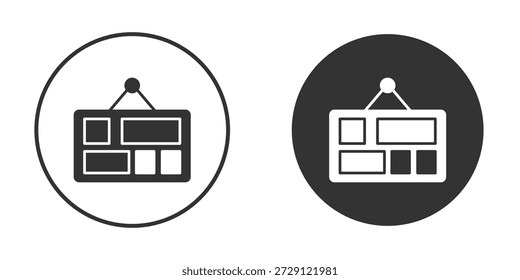 Mood board icon vector silhouette in black. simple flat icon vector.