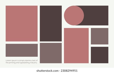 Modeboard-Modellayout, Modeboard-Vorlagenvektor, Layout-Modeboard