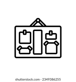 Mood Board Outline Icon Vector Illustration