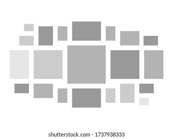 Mood board template collage frames for photo or illustration. Vector frame for photographies and pictures, Creative photo collage or puzzle. Vector board template montage