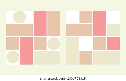 mood board template illustrations, components mood board, simple mood board illustration