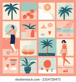  mood board vector, mood board, vector illustration, background