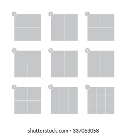 Mood board vector templates