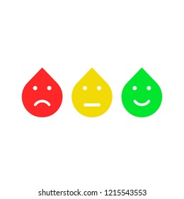 Mood choice with drops.vector illustration