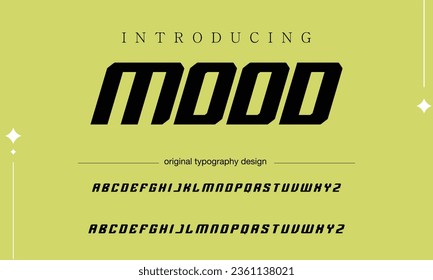 Mood Classic college font. Vintage sport font in american style for football, baseball or basketball logos and t-shirt. Athletic department typeface, varsity style font