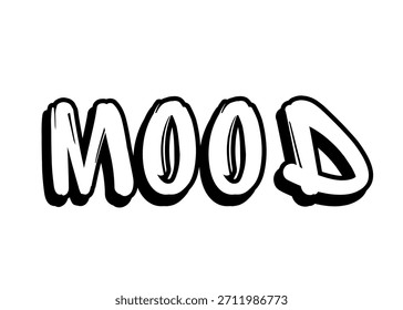 Mood graffiti word vector font
Vector font word on a white background