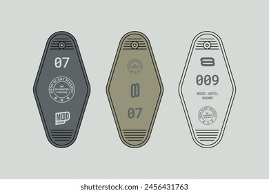 Mood Hotel Rooms Keychain Vector