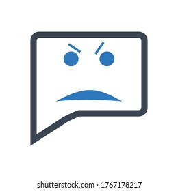 icono de humor enojado (ilustración vectorial)