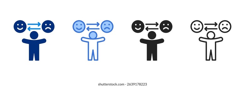 Mood Icon Set Multiple Style Vector Illustration