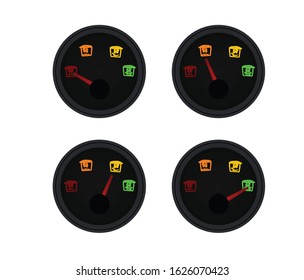 Mood indicator gauge. vector illustration