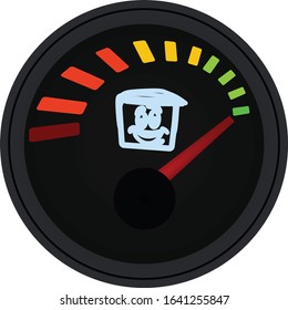 Mood indicator gauge. vector illustration