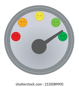 Mood Indicator Gauge. Vector Illustration