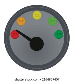 Mood Indicator Gauge. Vector Illustration