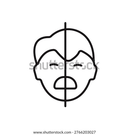 mood instability icons minimalist flat style design, mood instability Vector illustration on white background