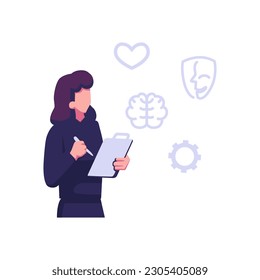 mood journal flat style illustration vector design