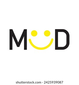 Mood letter with logo design illustration. Mood logo design inspiration. vector template