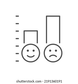 Mood level line outline icon