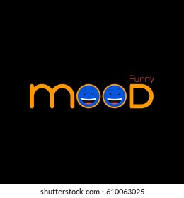 Mood logo vector design with Funny icons