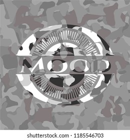 Mood on grey camo pattern