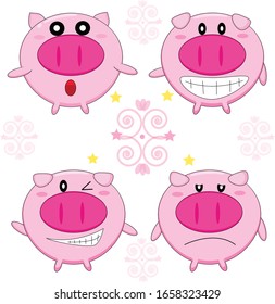 
The mood of the pink pig