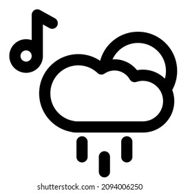 Mood playback with the rainy season cloud style genre music