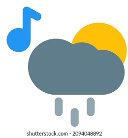 Mood playback with the rainy season cloud style genre music