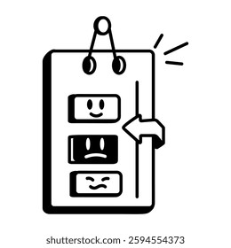 Mood scale icon in hand drawn style 
