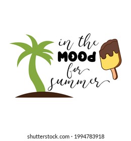 en verano, el diseño sublimación. cita de verano. vector de plantilla de diseño