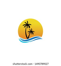 The mood of sunset Abstract logo color elements
