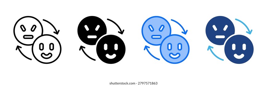Mood Swing icon set multiple style collection