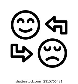 mood swing line icon illustration vector graphic