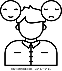 Mood Swings Filled Style Icon Design