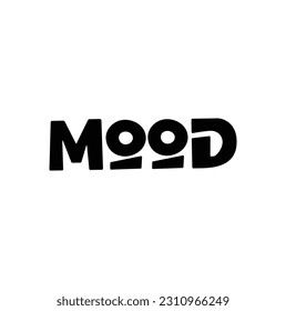 Mood Text Logo Design for print or use as poster, card, flyer or T Shirt