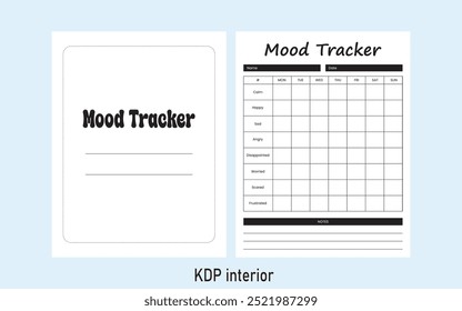 Mood Tracker Kdp Interior Template