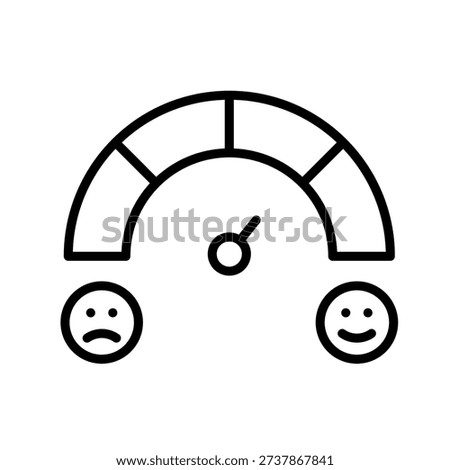 Mood Tracker Outline Icon Vector Illustration