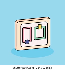Moodboard Free vector cartoon icon illustration. customer experience icon concept isolated . flat cartoon style