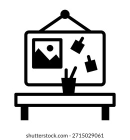 Ícone de painel de controle - Ilustração de vetor de estilo misto
