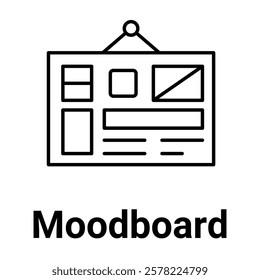 Moodboard Icon. Visual Planning and Concept Design Illustration for Creative Projects.