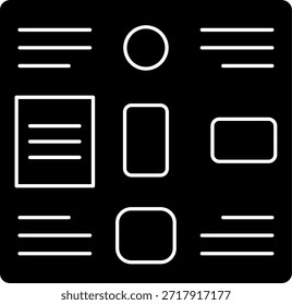 Diseño de ícono de Vector de línea de Moodboard