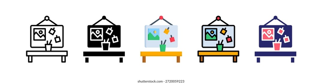 Moodboard Multiple Style Icon Set Collection..