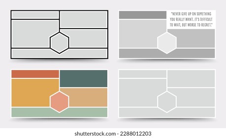Moodboard template. Photo collage layout. Minimalist Moodboard.