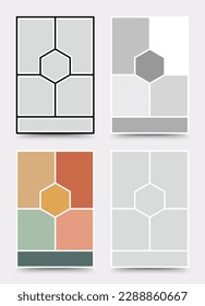 Moodboard template. Photo collage layout. Minimalist Moodboard.