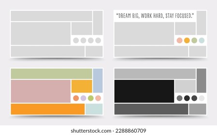 Moodboard template. Photo collage layout. Minimalist Moodboard.