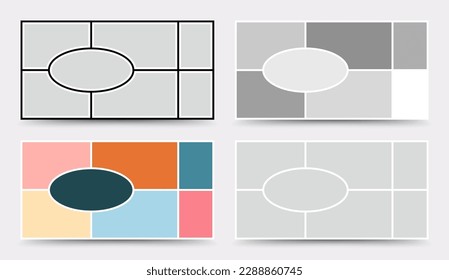 Moodboard template. Photo collage layout. Minimalist Moodboard.