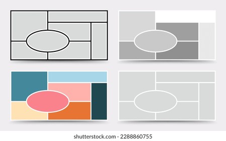 Moodboard template. Photo collage layout. Minimalist Moodboard.