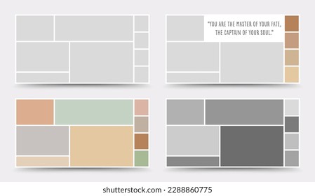 Moodboard template. Photo collage layout. Minimalist Moodboard.