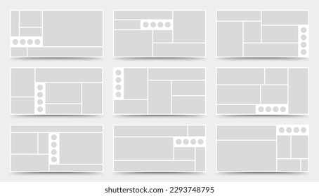 Moodboard template. Photo collage layout. Minimalist Moodboard.