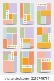 Moodboard template. Photo collage layout. Minimalist Moodboard.