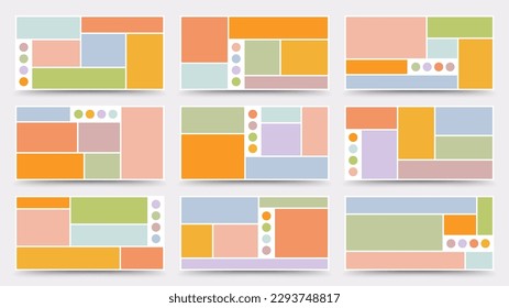 Moodboard template. Photo collage layout. Minimalist Moodboard.